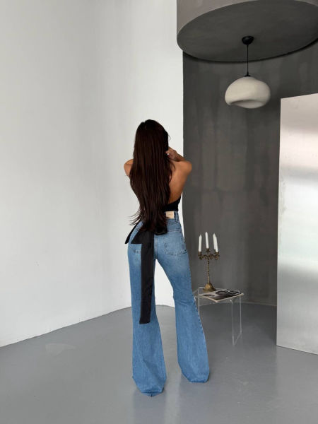 SPODNIE JEANSOWE FLARE - Mivita Emporio zdjęcie 3